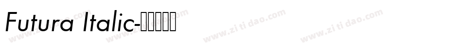 Futura Italic字体转换